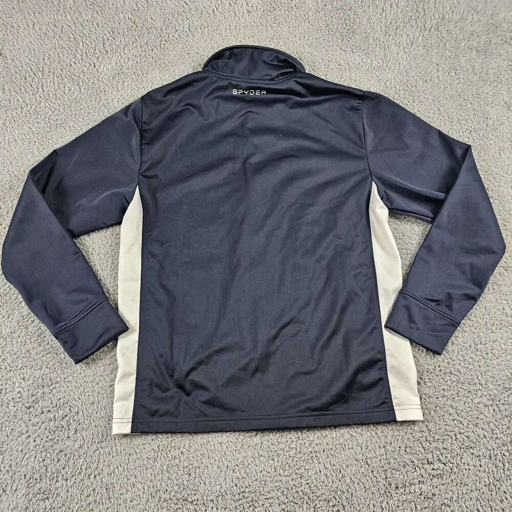 Spyder Track Jacket Mens Medium Navy Full Zip Stretch Athleisure Lightweight